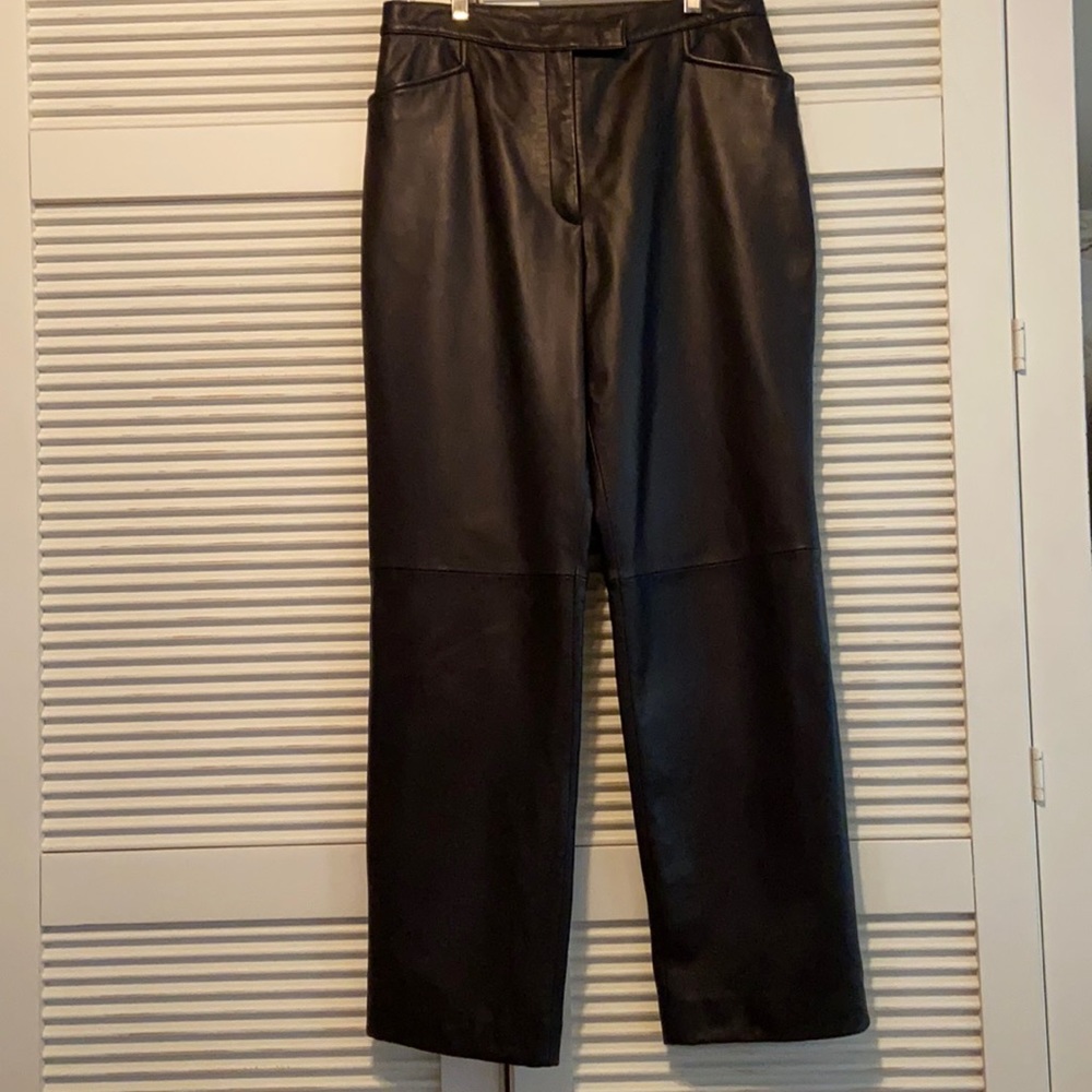 NORDSTROM Black Leather Pants